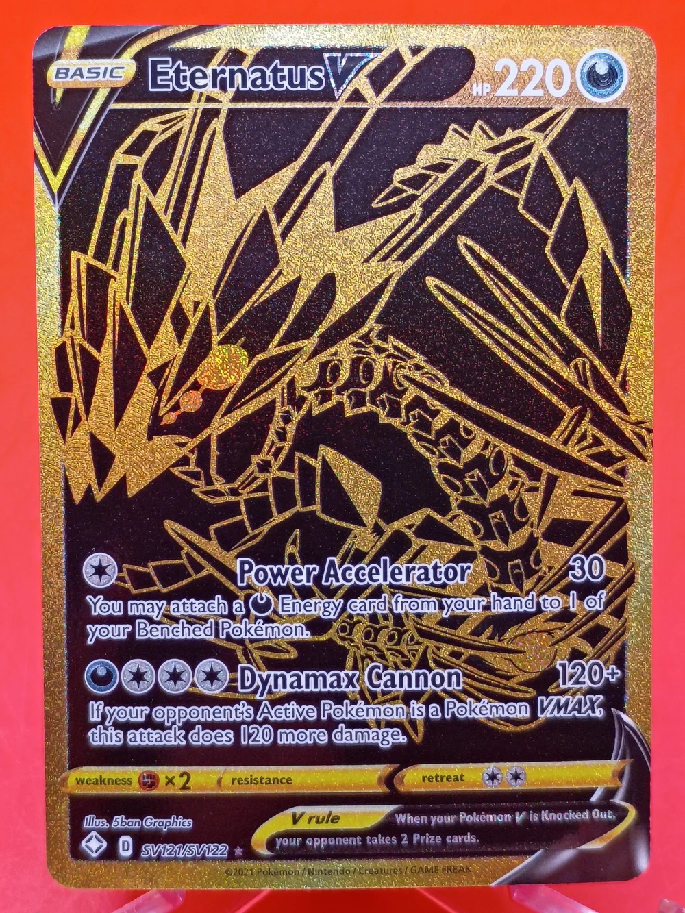 Eternatus V SV121/SV122 Sword & Shield Shining Fates Shiny Vault NM Pokémon